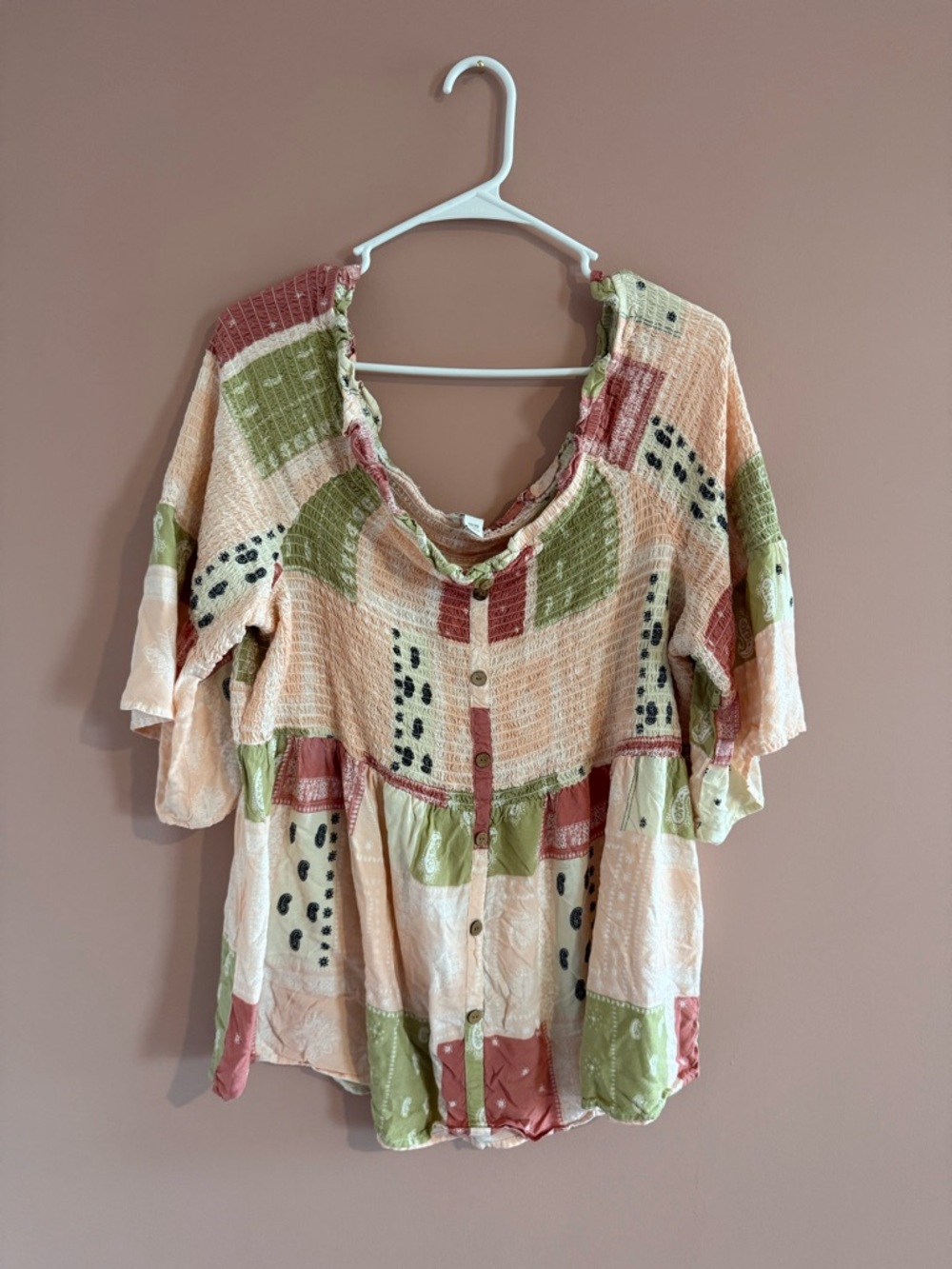 Cato Patchwork Blouse